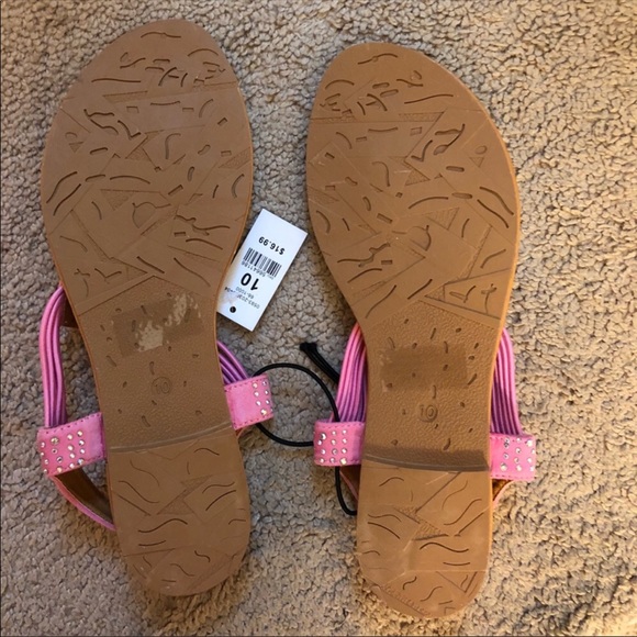 Pink sparkle sandals. NWT. Size 10 - Picture 6 of 6